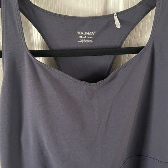 Toad & Co Tech Tomboy Racerback Gray Dress, Sz Medium - Picture 5 of 14